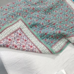 Flower Print Reversible Bedding Blanket