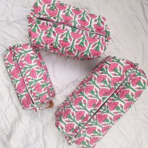 Print Cotton Makeup Bag