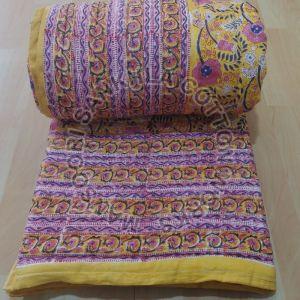 Hand Stitched Printed Jaipuri Razai