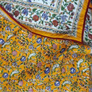 Indian Reversible Yellow Quilt