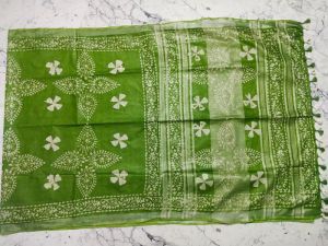 Linen Batik Print Saree
