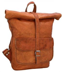 Leather Flat Backpack Bags