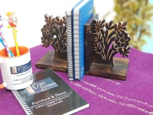 Wooden bookend