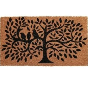 15mm Floral Printed PVC Backed Coir Door Mat