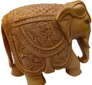 Wooden Hand Carved Elephant Statue