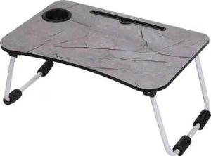 Foldable Grey Wooden Laptop Table