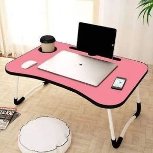 Pink Multipurpose Wooden Laptop Table