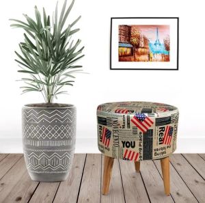 Julpic Round Wooden Stool