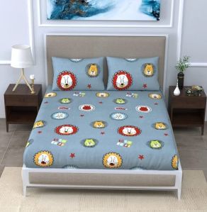 Kids Printed Double Bed Sheet
