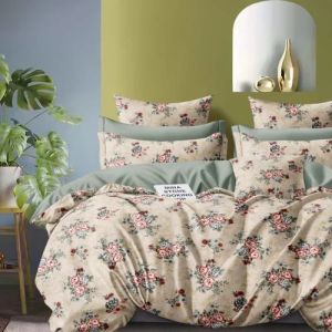 Luxury Floral Print Cotton Bed Sheet