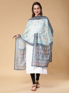 chanderi silk digital printed dupatta