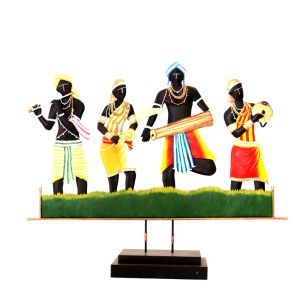 Wrought Iron 4 Tribal Group Figurine