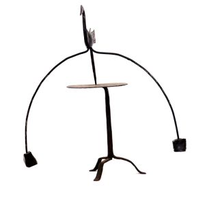 Wrought Iron Balancing Peacock Figurine