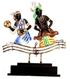 Wrought Iron Madia Madin Dancing Couple on Melody Figurine