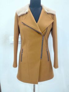 Double breast zipper coat