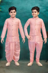 Pink Dhoti Kurta Combo Set