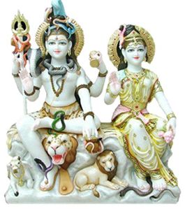 Marble Gauri Shankar Statue