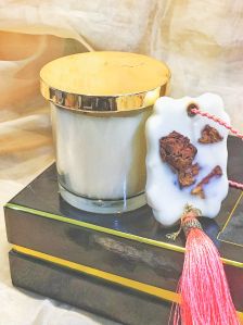 Candle and wax sachet set