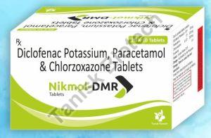 Diclofenac Potassium 50mg, Paracetamol 325mg, Chlorzoxazone 250mg Tablet