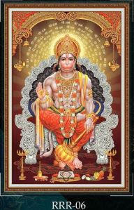 6x4 Lord Hanuman Polished Glazed Vitrified Poster Tiles