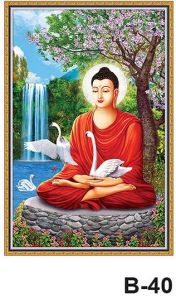 High Gloss 12X18 Gautama Buddha Ceramic Poster Tiles