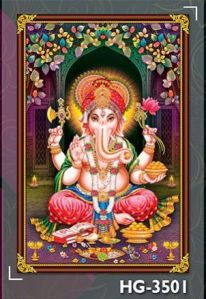 High Gloss 8x12 Ganesha Ceramic Poster Tiles