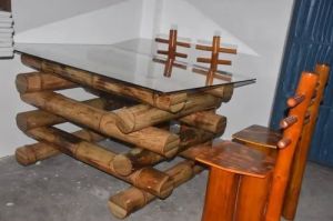 Bamboo Dining Table Set