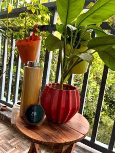 Digital Bamboo Flask Bottle