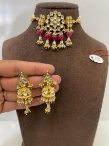 MJ-S-335 Yellow Ruby Necklace Set