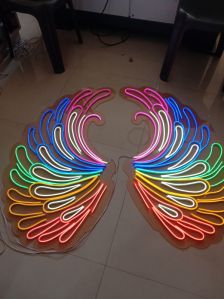 Neon selfie wings