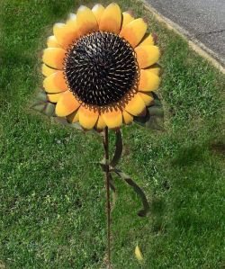 Iron Sunflower Garden Stake