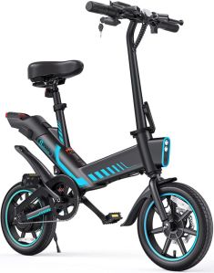 Electric Bicycle, Sailnovo 14'' Electric Bike for Adults and Teenagers with 18.6