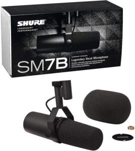 Shure SM7B Professional Cardioid Dynamic Studio Vocal Microphone SM-7B Podcast