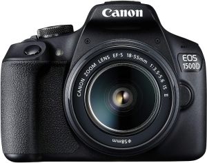 Canon EOS 1500D 24.1 Digital SLR Camera (Black) with EF S18-55 is II Lens