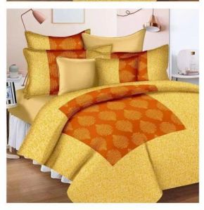 Patola Gold Bed Sheet