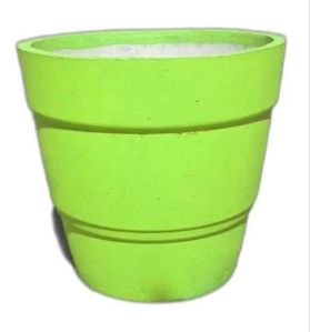 Green Cement Flower Pot