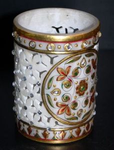 Marble Handicraft Pen Stand