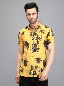 Yellow Flower Printed Shirt