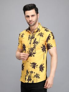 Yellow Flower Printed Shirt