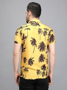 Yellow Flower Printed Shirt
