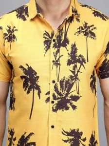 Yellow Flower Printed Shirt