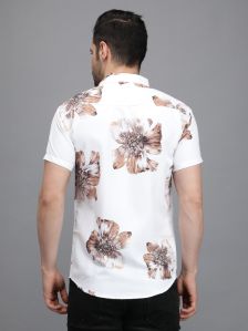White Flower Printed Shirt