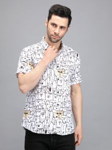 White Tom Printed Shirt