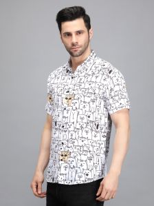 White Tom Printed Shirt