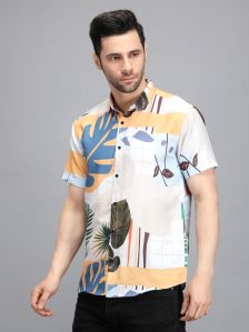Men Multi Flower Digital Printed Shirt