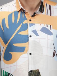 Men Multi Flower Digital Printed Shirt