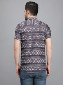 Men Balck Striped Printed Shirt
