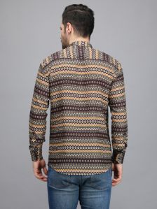 Black & Yellow Rajwadi Printed Men Short Kurta