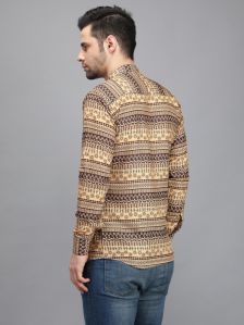 Yellow Rajwadi Printed Men Short Kurta