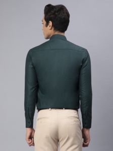 Blackberrys Men Solid Formal Green Shirt
